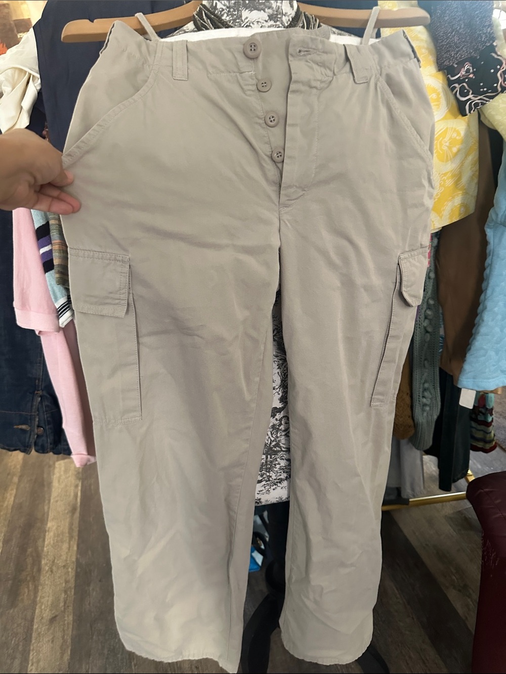 Helmut Lang Cargo Pants in Light Khaki